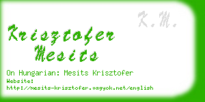 krisztofer mesits business card